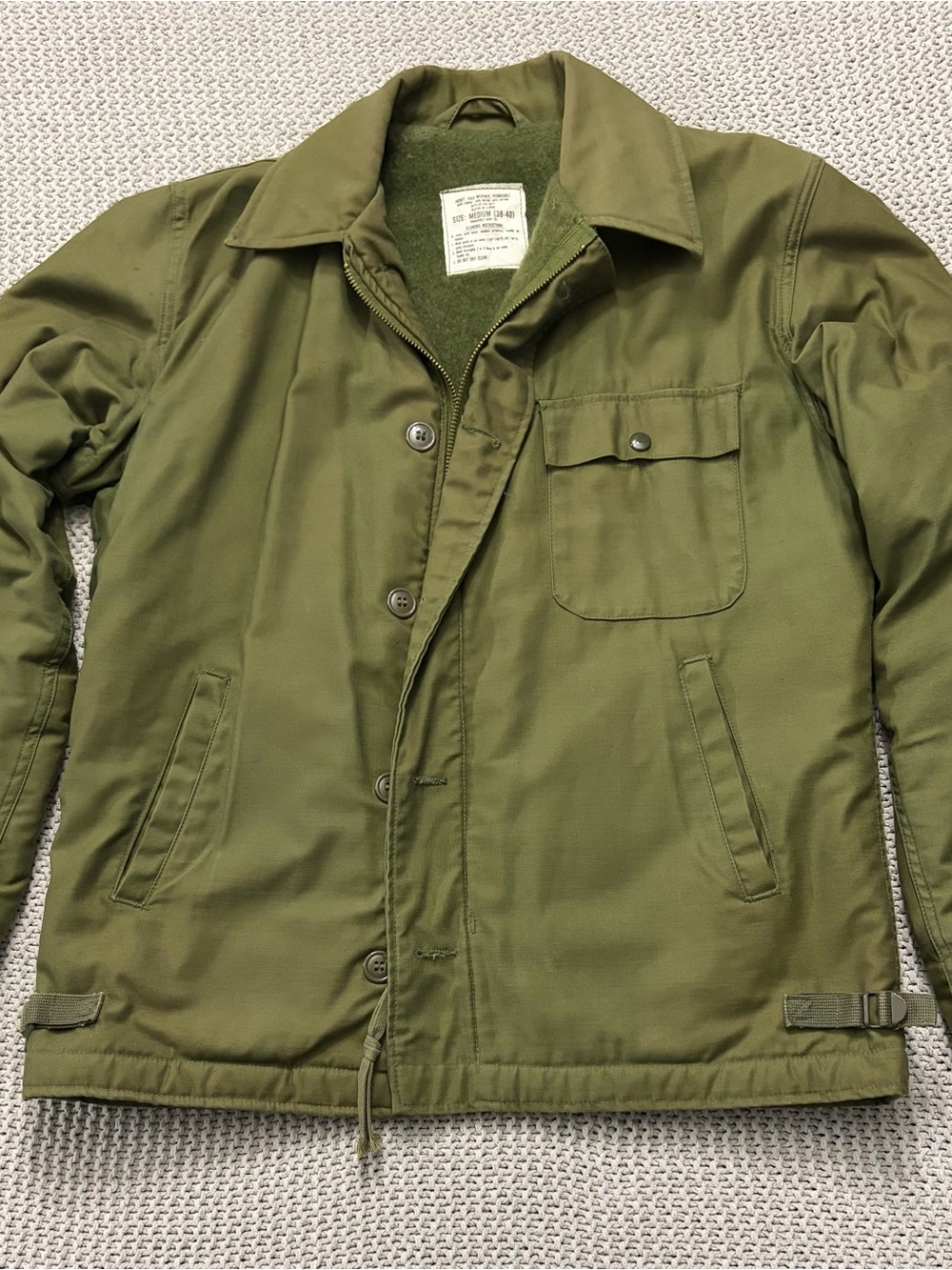 Vanderbilt Shirt Co. Vintage Permeable Military Jacket OG 107 Olive M 38-40